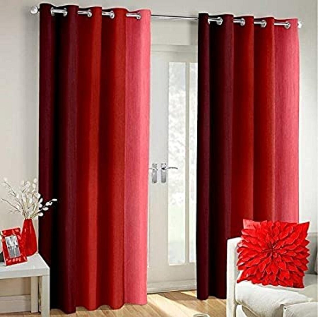 Morado Polyester Long Door Blackout Red Regular Curtain ( Eyelet Closure Striped )
Morado Polyester Long Door Blackout Red Regular Curtain ( Eyelet Closure Striped )