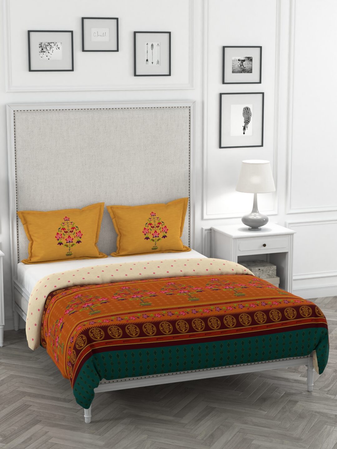 Portico New York Cotton Printed King Size Bedsheet 220 TC ( 1 Bedsheet With 2 Pillow Covers Multi )
Portico New York Cotton Printed King Size Bedsheet 220 TC ( 1 Bedsheet With 2 Pillow Covers Multi )