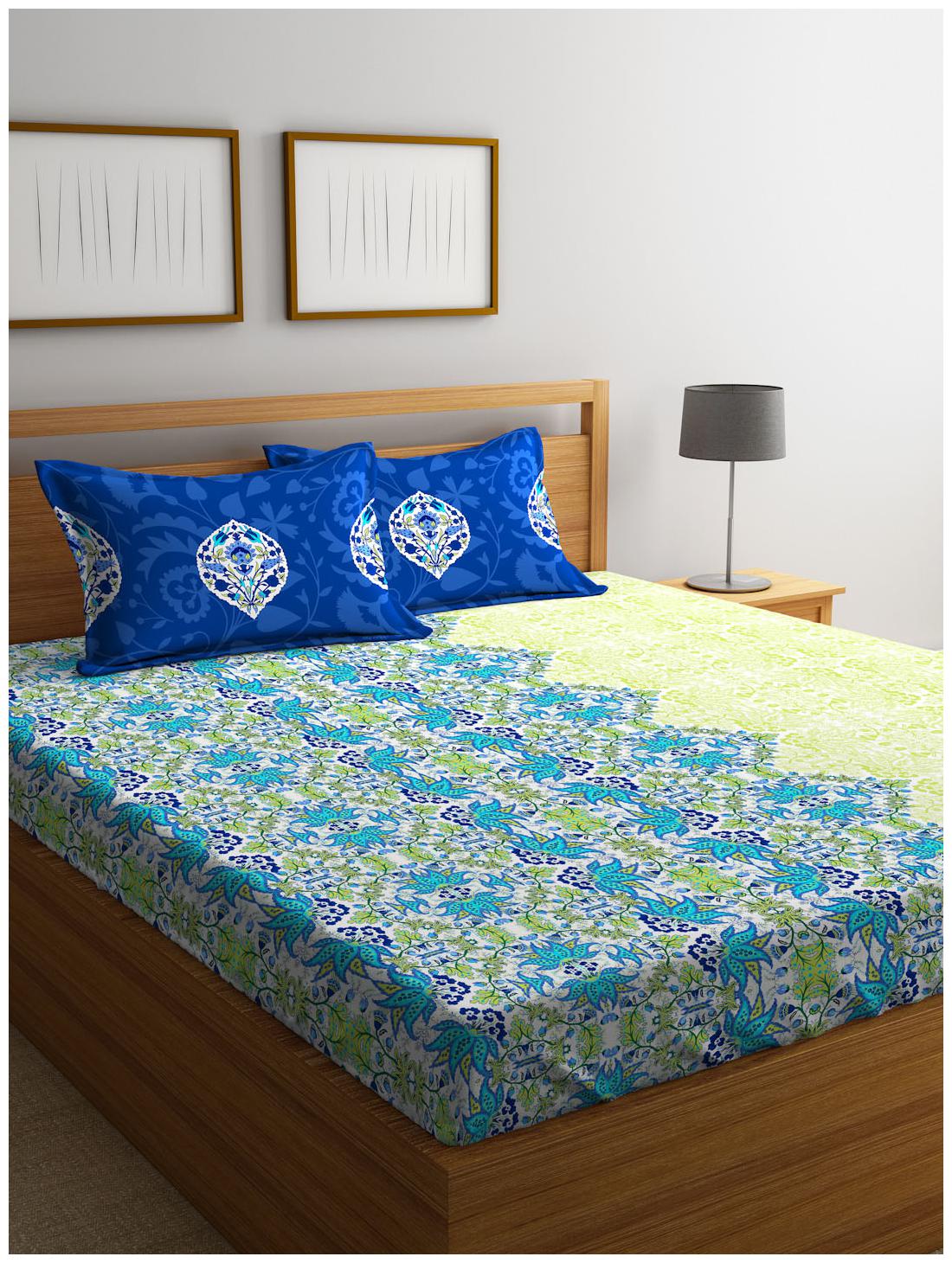 Portico New York Cotton Printed Double Size Bedsheet 144 TC ( 1 Bedsheet With 2 Pillow Covers Multi )
Portico New York Cotton Printed Double Size Bedsheet 144 TC ( 1 Bedsheet With 2 Pillow Covers Multi )