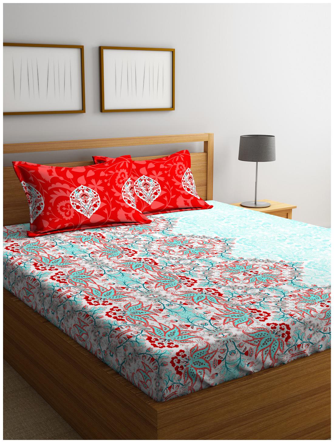 Portico New York Cotton Printed Double Size Bedsheet 144 TC ( 1 Bedsheet With 2 Pillow Covers Multi )
Portico New York Cotton Printed Double Size Bedsheet 144 TC ( 1 Bedsheet With 2 Pillow Covers Multi )