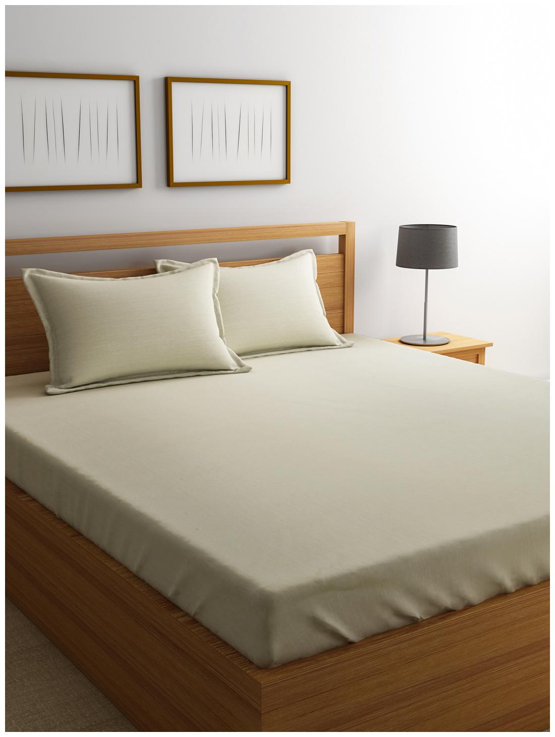 Portico New York Cotton Solid King Size Bedsheet 300 TC ( 1 Bedsheet With 2 Pillow Covers White )
Portico New York Cotton Solid King Size Bedsheet 300 TC ( 1 Bedsheet With 2 Pillow Covers White )