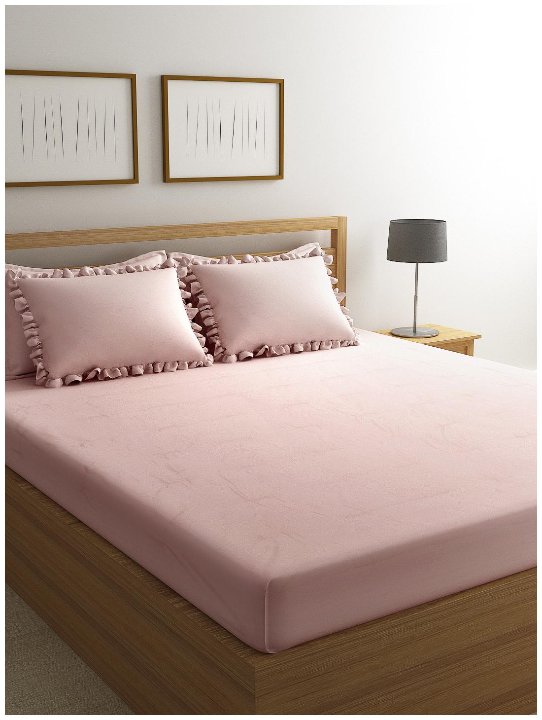 Portico New York Cotton Solid King Size Bedsheet 350 TC ( 1 Bedsheet With 4 Pillow Covers Pink )
Portico New York Cotton Solid King Size Bedsheet 350 TC ( 1 Bedsheet With 4 Pillow Covers Pink )