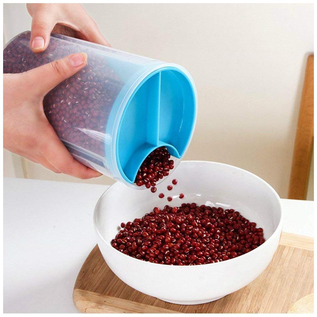 Premillia Kitchen Storage Container with 3 Compartments Easy Flow Container for all types of Grain and Pulses Blue (Set of 1)
Premillia Kitchen Storage Container with 3 Compartments Easy Flow Container for all types of Grain and Pulses Blue (Set of 1)
