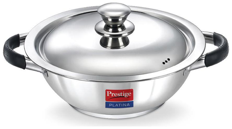Prestige Platina SS Kadai with Lid 260 mm
