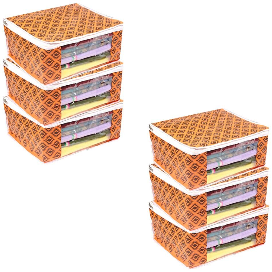 PrettyKrafts Saree Cover Small Leafs Prints Wardrobe Organiser Clothes Bag(Set of 6) Orange
PrettyKrafts Saree Cover Small Leafs Prints Wardrobe Organiser Clothes Bag(Set of 6) Orange
