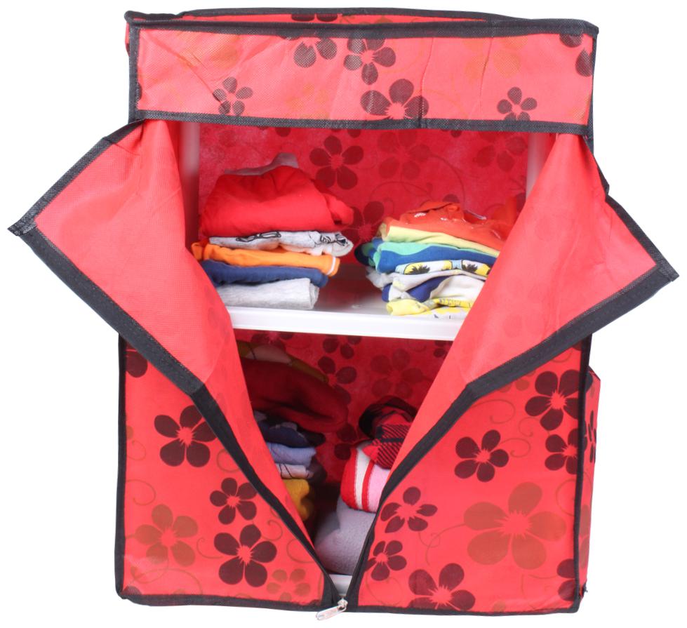 PrettyKrafts Folding Multipurpose Rack Mini Wardrobe with Floral Print Cover Plastic Shelves for Kitchen Books Living Room Extra Side Pockets - Red
PrettyKrafts Folding Multipurpose Rack Mini Wardrobe with Floral Print Cover Plastic Shelves for Kitchen Books Living Room Extra Side Pockets - Red