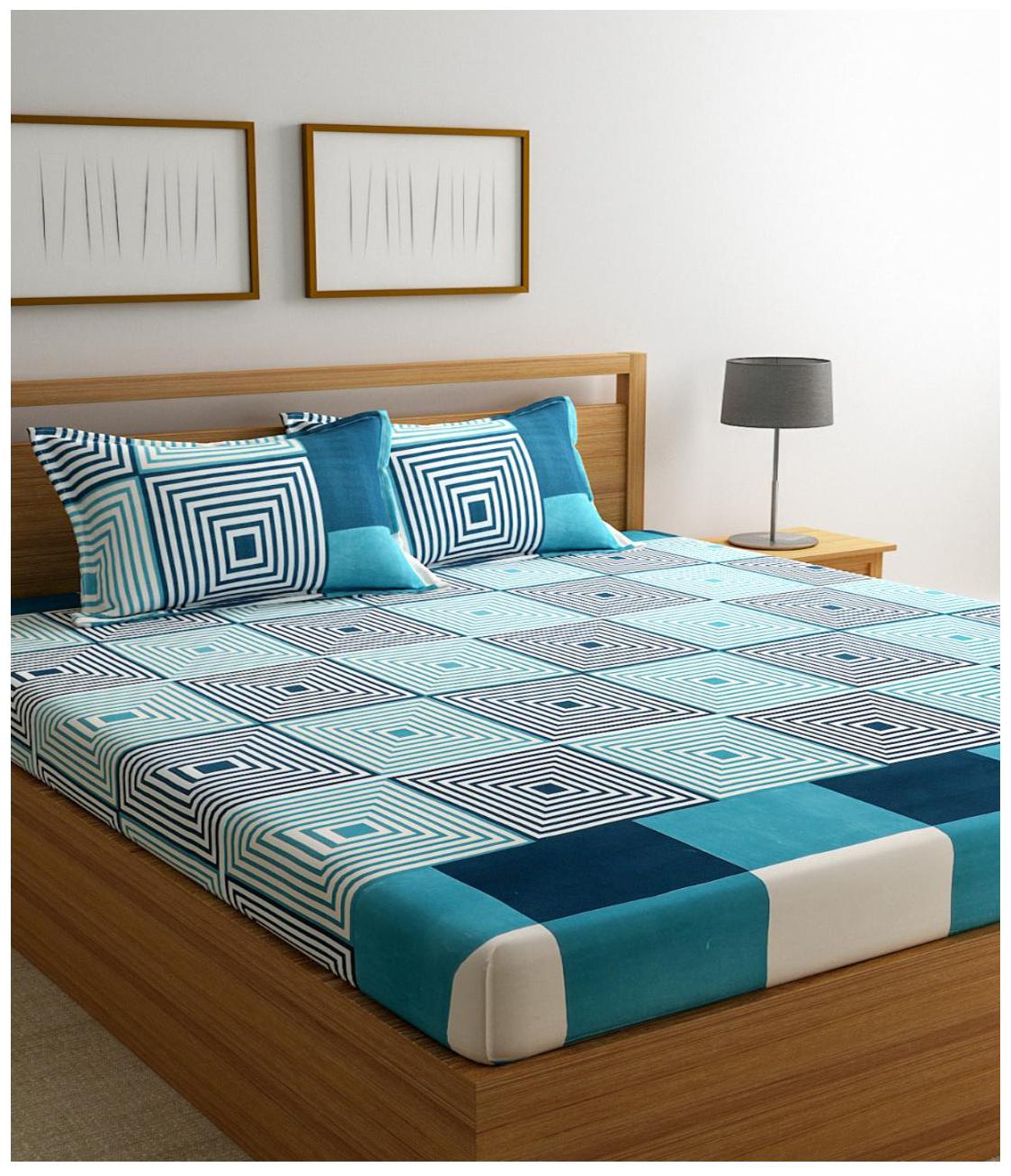 Profit blitz Microfiber Geometric King Size Bedsheet 144 TC ( 1 Bedsheet With 2 Pillow Covers Multi )
Profit blitz Microfiber Geometric King Size Bedsheet 144 TC ( 1 Bedsheet With 2 Pillow Covers Multi )