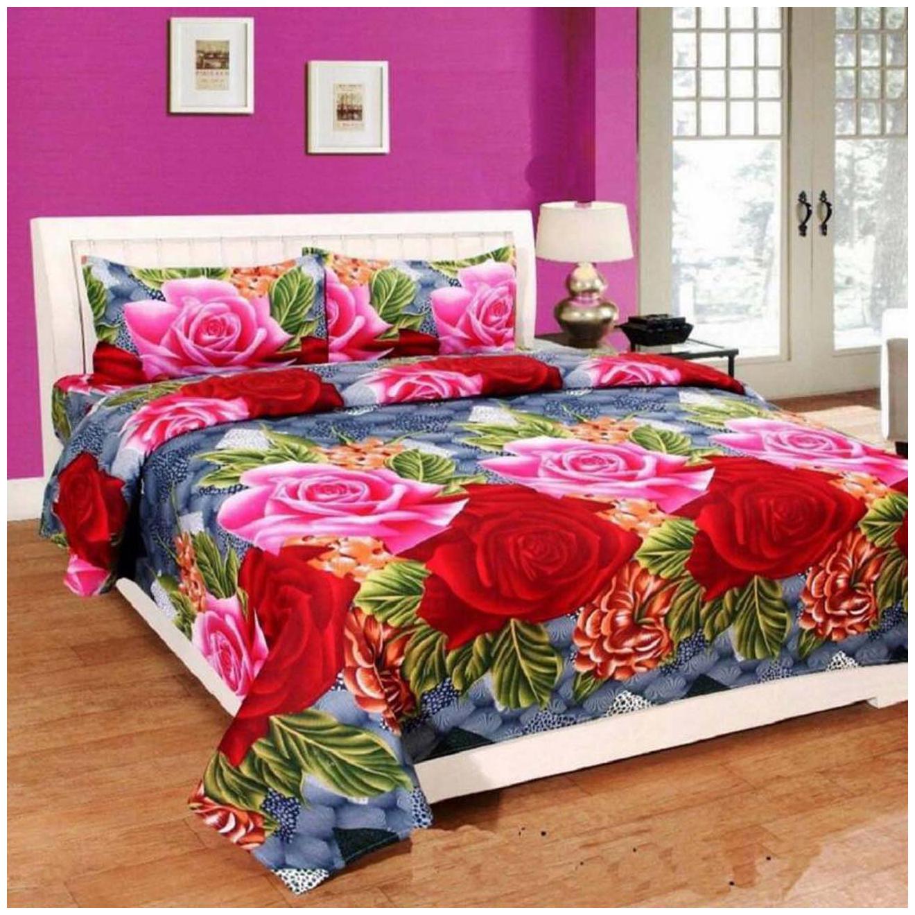 Profit blitz Microfiber 3D Printed Double Size Bedsheet ( 1 Bedsheet With 2 Pillow Covers Multi )
Profit blitz Microfiber 3D Printed Double Size Bedsheet ( 1 Bedsheet With 2 Pillow Covers Multi )