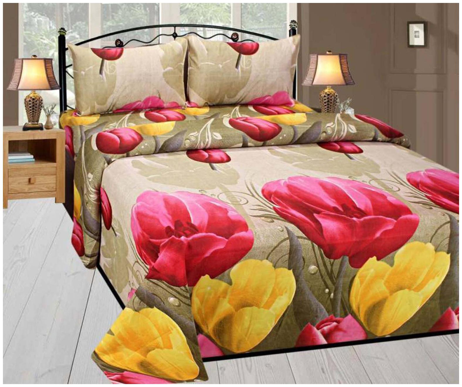 Profit blitz Soft Poly Cotton Double Bed Bedsheet (90x90 Inches) with 2 Pillow Covers
Profit blitz Soft Poly Cotton Double Bed Bedsheet (90x90 Inches) with 2 Pillow Covers