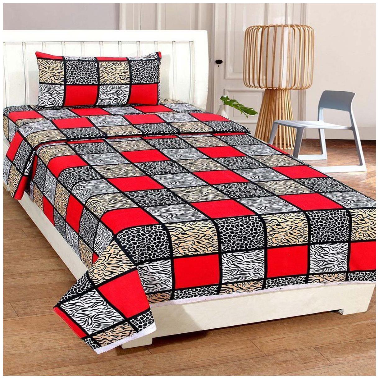 Profit blitz Cotton Abstract Single Size Bedsheet 144 TC ( 1 Bedsheet With 1 Pillow Covers Multi )
Profit blitz Cotton Abstract Single Size Bedsheet 144 TC ( 1 Bedsheet With 1 Pillow Covers Multi )