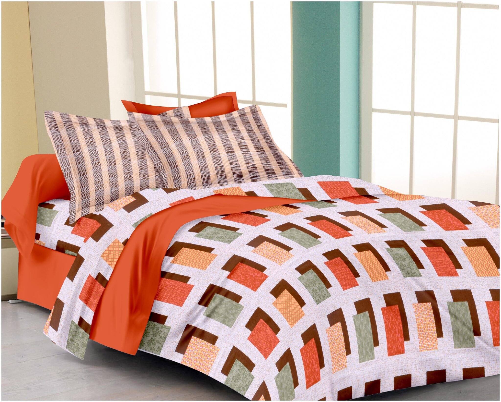 RADANYA Cotton Printed Double Size Bedsheet ( 1 Bedsheet With 2 Pillow Covers Orange )
RADANYA Cotton Printed Double Size Bedsheet ( 1 Bedsheet With 2 Pillow Covers Orange )