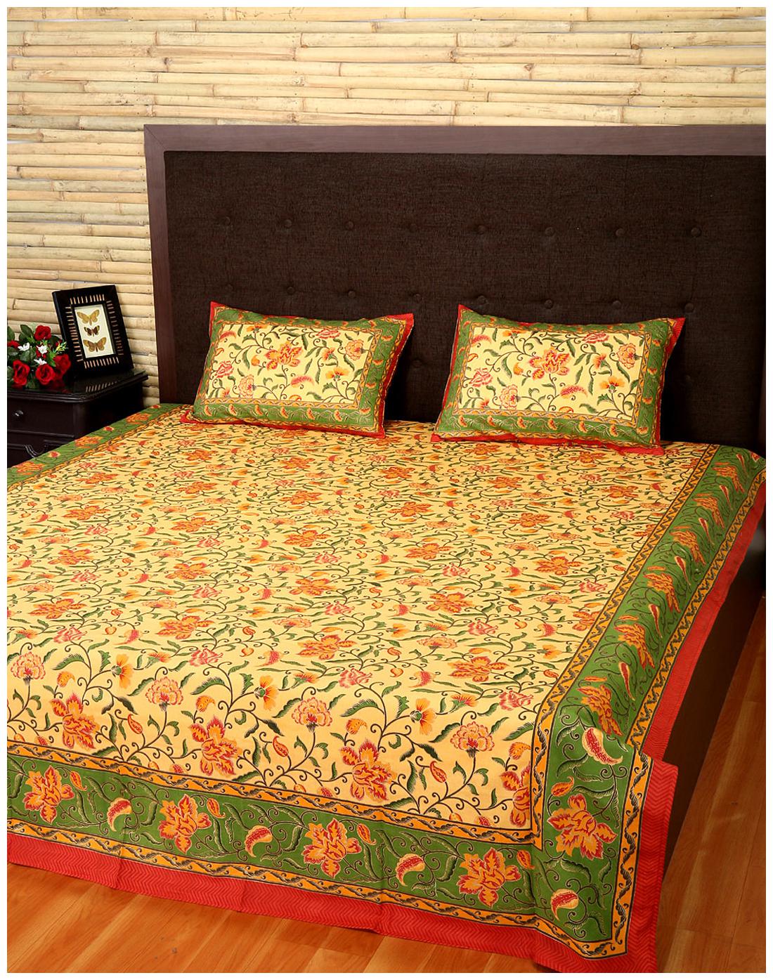 Rajrang Cotton Printed Double Size Bedsheet 104 TC ( 1 Bedsheet With 2 Pillow Covers Yellow )
Rajrang Cotton Printed Double Size Bedsheet 104 TC ( 1 Bedsheet With 2 Pillow Covers Yellow )