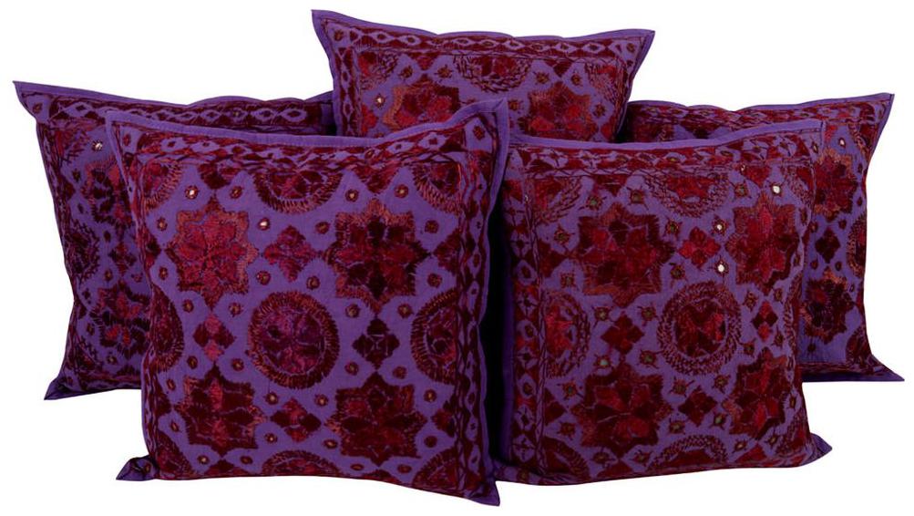 Rajrang Purple Maroon Floral Cotton 16 X 16 Embroidered Set of 5 pcs Cushion Cover
Rajrang Purple Maroon Floral Cotton 16 X 16 Embroidered Set of 5 pcs Cushion Cover
