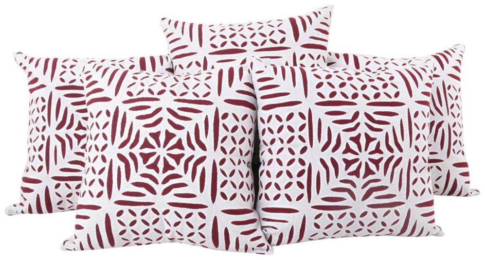 Rajrang White Maroon Cotton Cushion Set Pillow Cover Set of 5 Abstract Pattern Applique Work Cushion Cover
Rajrang White Maroon Cotton Cushion Set Pillow Cover Set of 5 Abstract Pattern Applique Work Cushion Cover