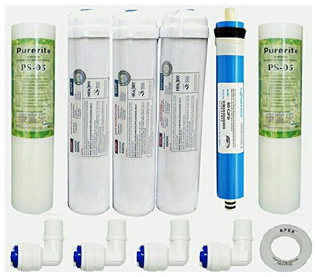 RO Inline Filter Set (Heathy) Vontron Membrane 75GPD Kemflo Spun 2 pcs Elbow Taflon tap
RO Inline Filter Set (Heathy) Vontron Membrane 75GPD Kemflo Spun 2 pcs Elbow Taflon tap