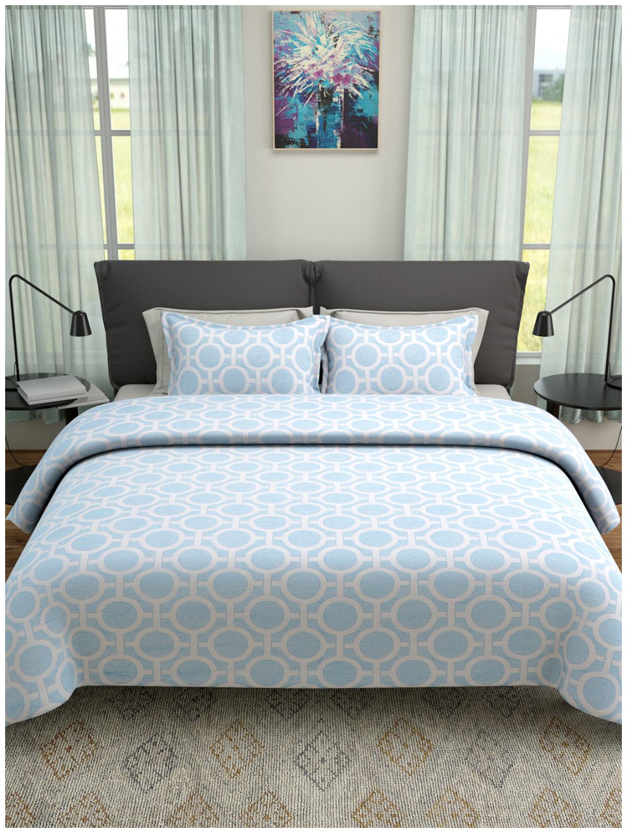ROMEE Poly Cotton Geometric Queen Size Bedsheet 400 TC ( 1 Bedsheet With 2 Pillow Covers Blue )
ROMEE Poly Cotton Geometric Queen Size Bedsheet 400 TC ( 1 Bedsheet With 2 Pillow Covers Blue )