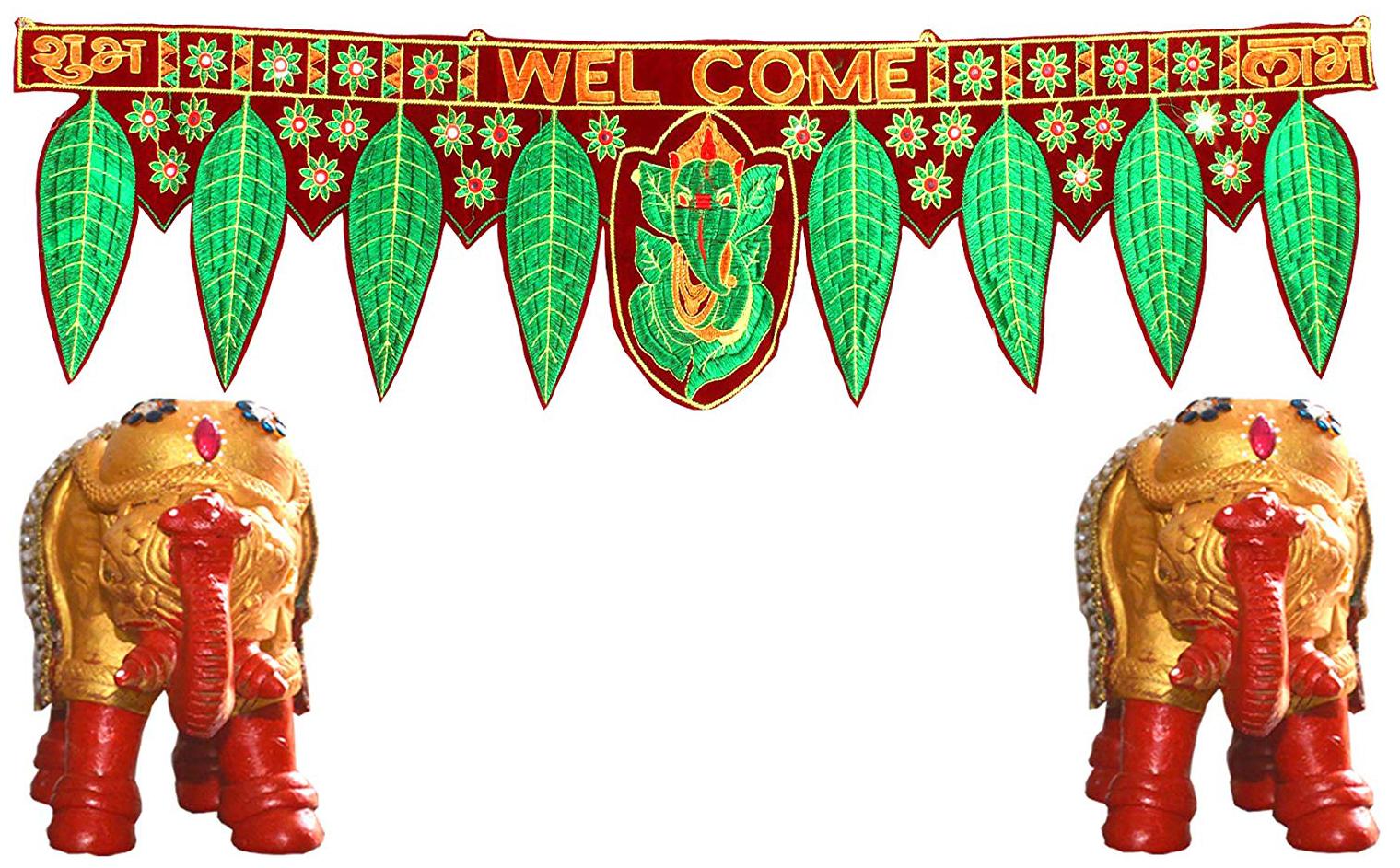 Ronakcreation House Welcome Kit Terracotta Hand Painted Home Decoration Elephant Pair and Wall Hanging for Religious Home Decor Gift Size - (Golden - 38 5 x 10 inch and 8 x 5 5 inch)
Ronakcreation House Welcome Kit Terracotta Hand Painted Home Decoration Elephant Pair and Wall Hanging for Religious Home Decor Gift Size - (Golden - 38 5 x 10 inch and 8 x 5 5 inch)