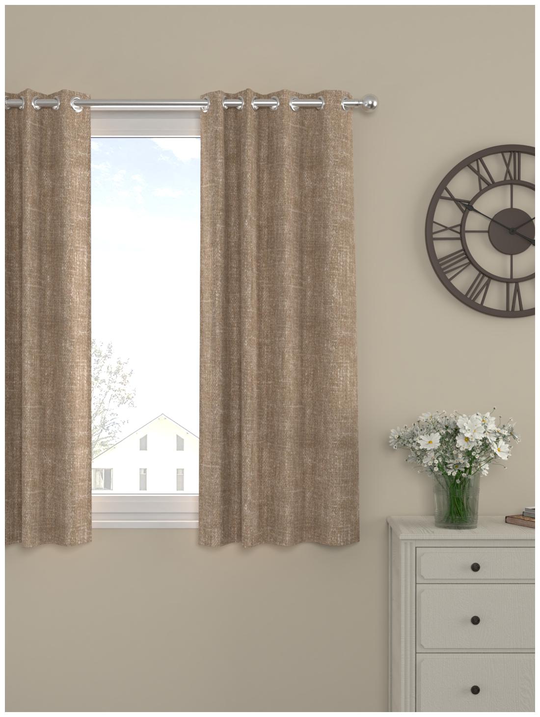 Rosara Home Poly Cotton Window Blackout Beige Regular Curtain ( Eyelet Closure Solid )
Rosara Home Poly Cotton Window Blackout Beige Regular Curtain ( Eyelet Closure Solid )