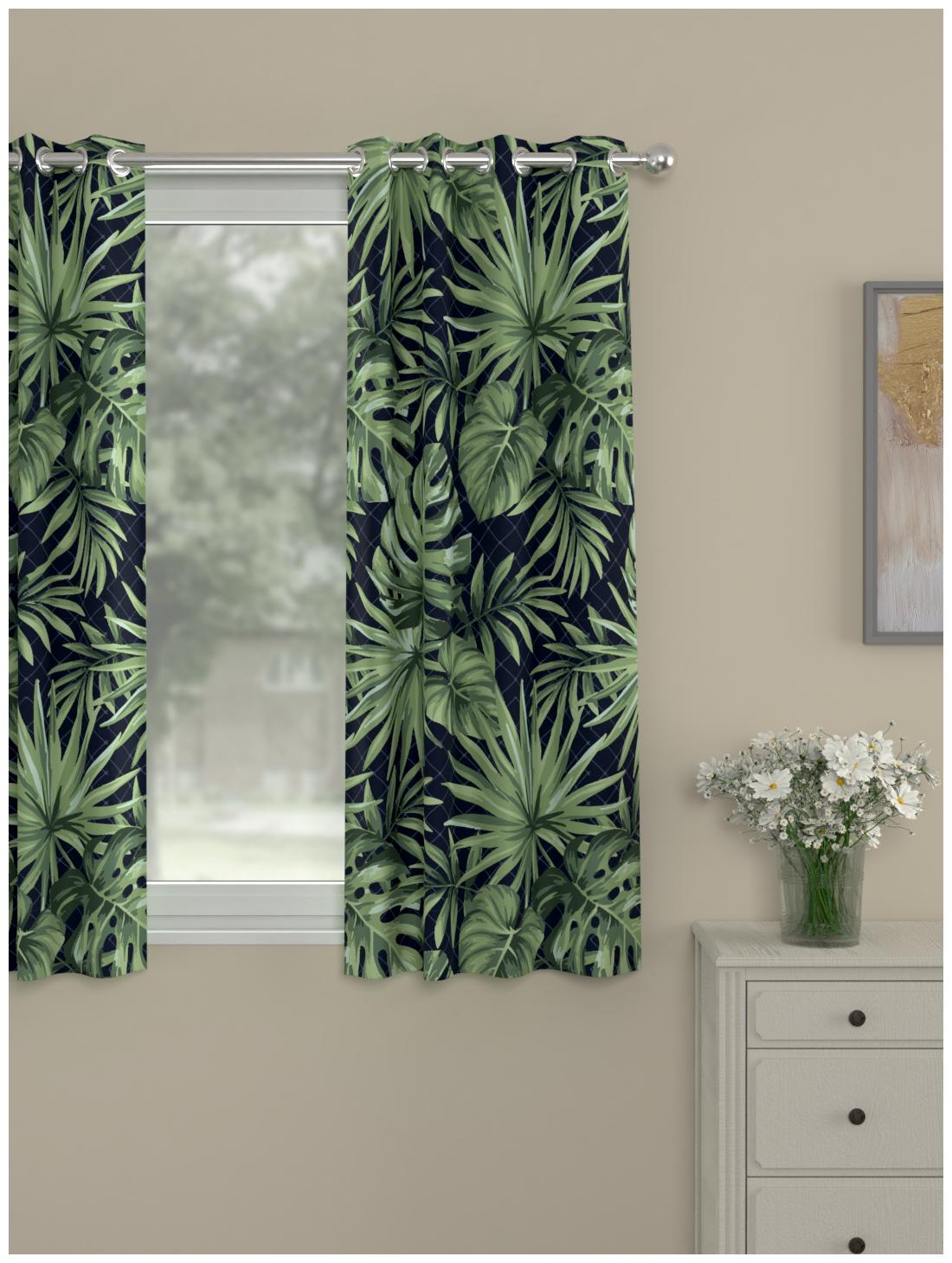 Rosara Home Polyester Window Blackout Green Regular Curtain ( Eyelet Closure Printed )
Rosara Home Polyester Window Blackout Green Regular Curtain ( Eyelet Closure Printed )