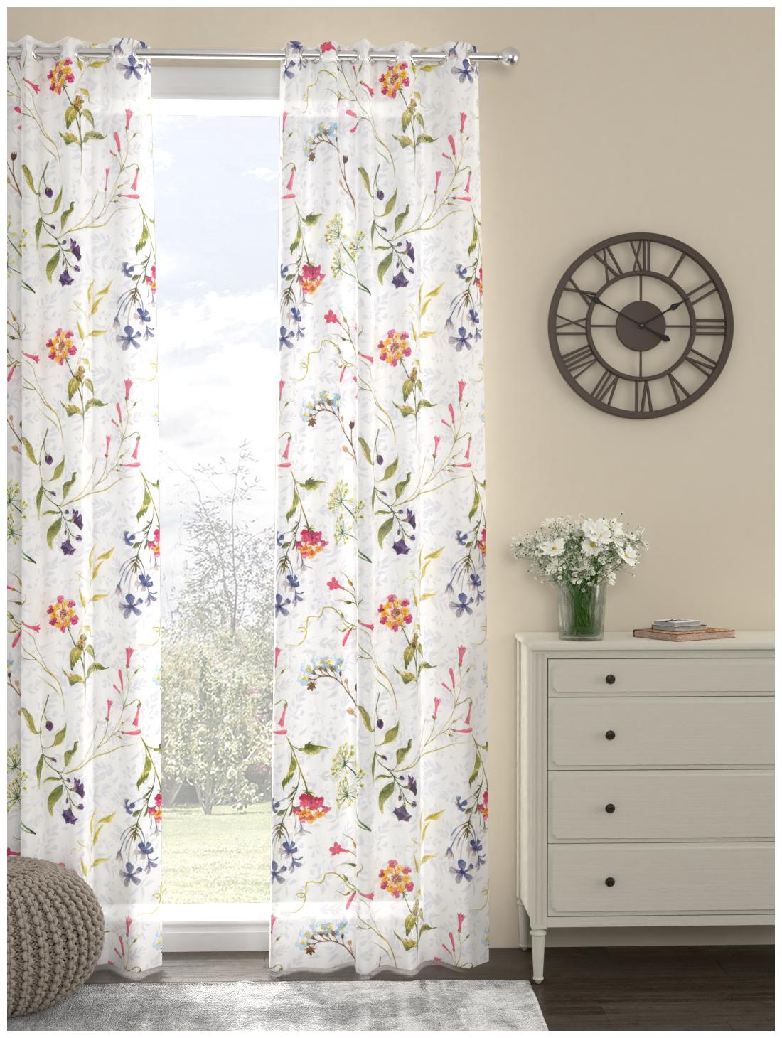 Rosara Home Polyester Door Transparent Multi Sheer Curtain ( Eyelet Closure Floral )
Rosara Home Polyester Door Transparent Multi Sheer Curtain ( Eyelet Closure Floral )