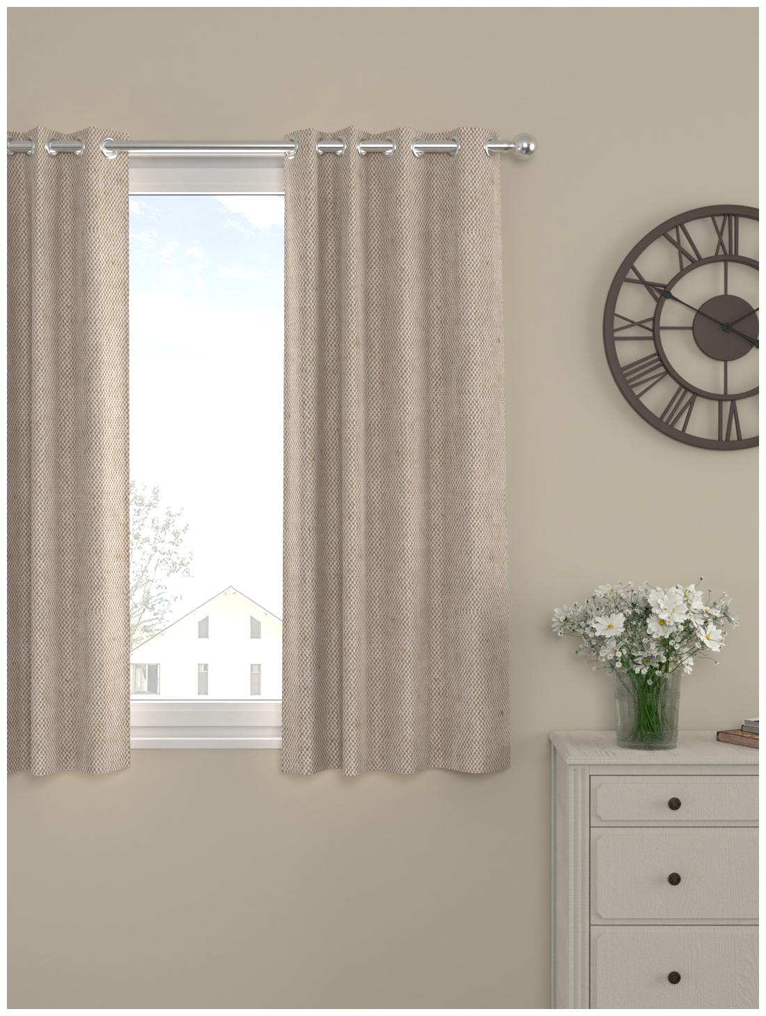 Rosara Home Poly Cotton Window Blackout Beige Regular Curtain ( Eyelet Closure Solid )
Rosara Home Poly Cotton Window Blackout Beige Regular Curtain ( Eyelet Closure Solid )