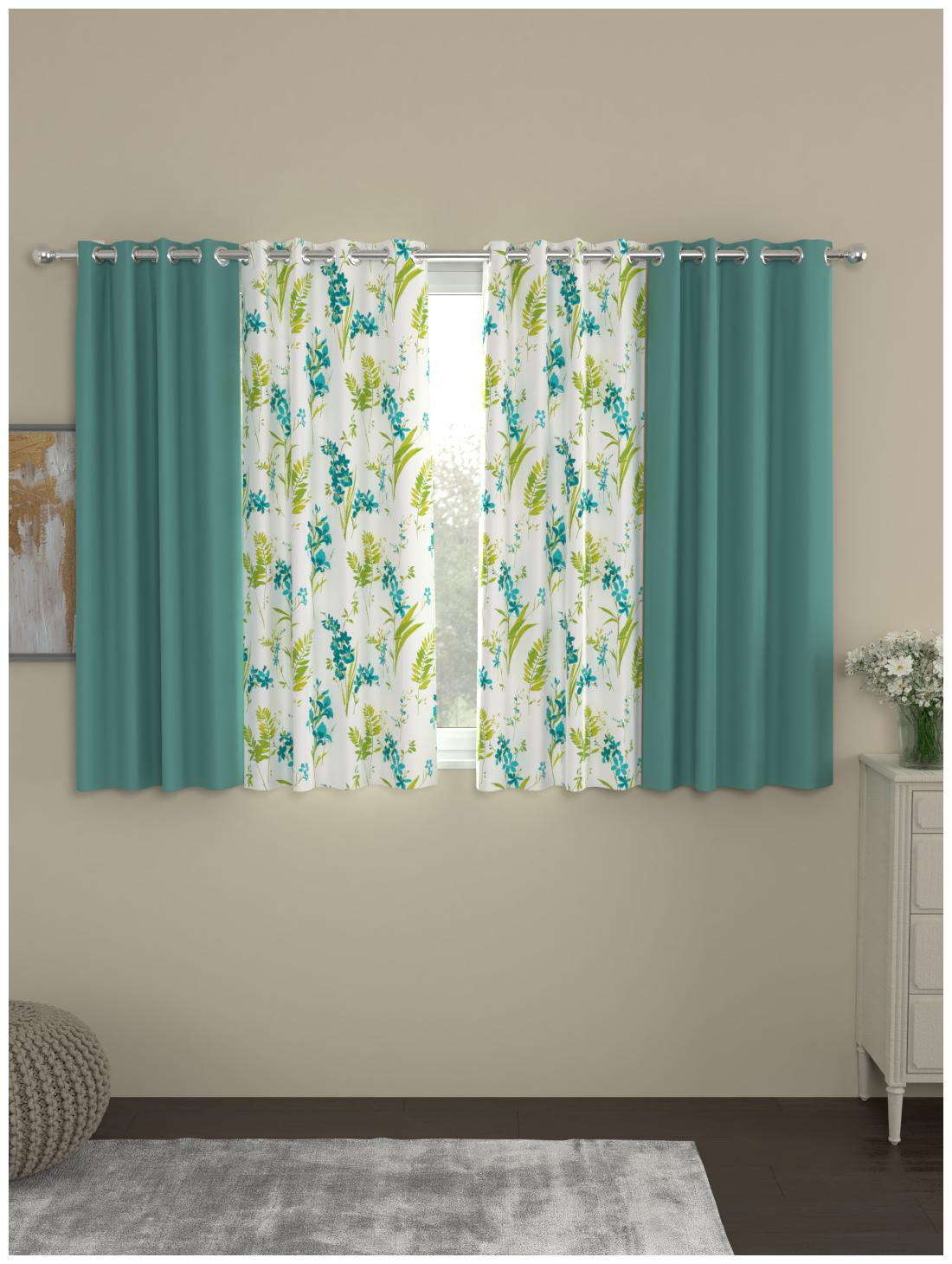 Rosara Home Polyester Window Blackout Green Regular Curtain ( Eyelet Closure Printed )
Rosara Home Polyester Window Blackout Green Regular Curtain ( Eyelet Closure Printed )