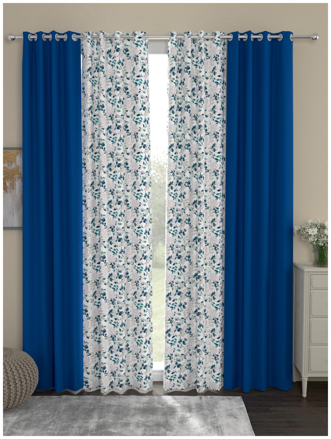 Rosara Home Polyester Door Blackout Blue Regular Curtain ( Eyelet Closure Printed )
Rosara Home Polyester Door Blackout Blue Regular Curtain ( Eyelet Closure Printed )