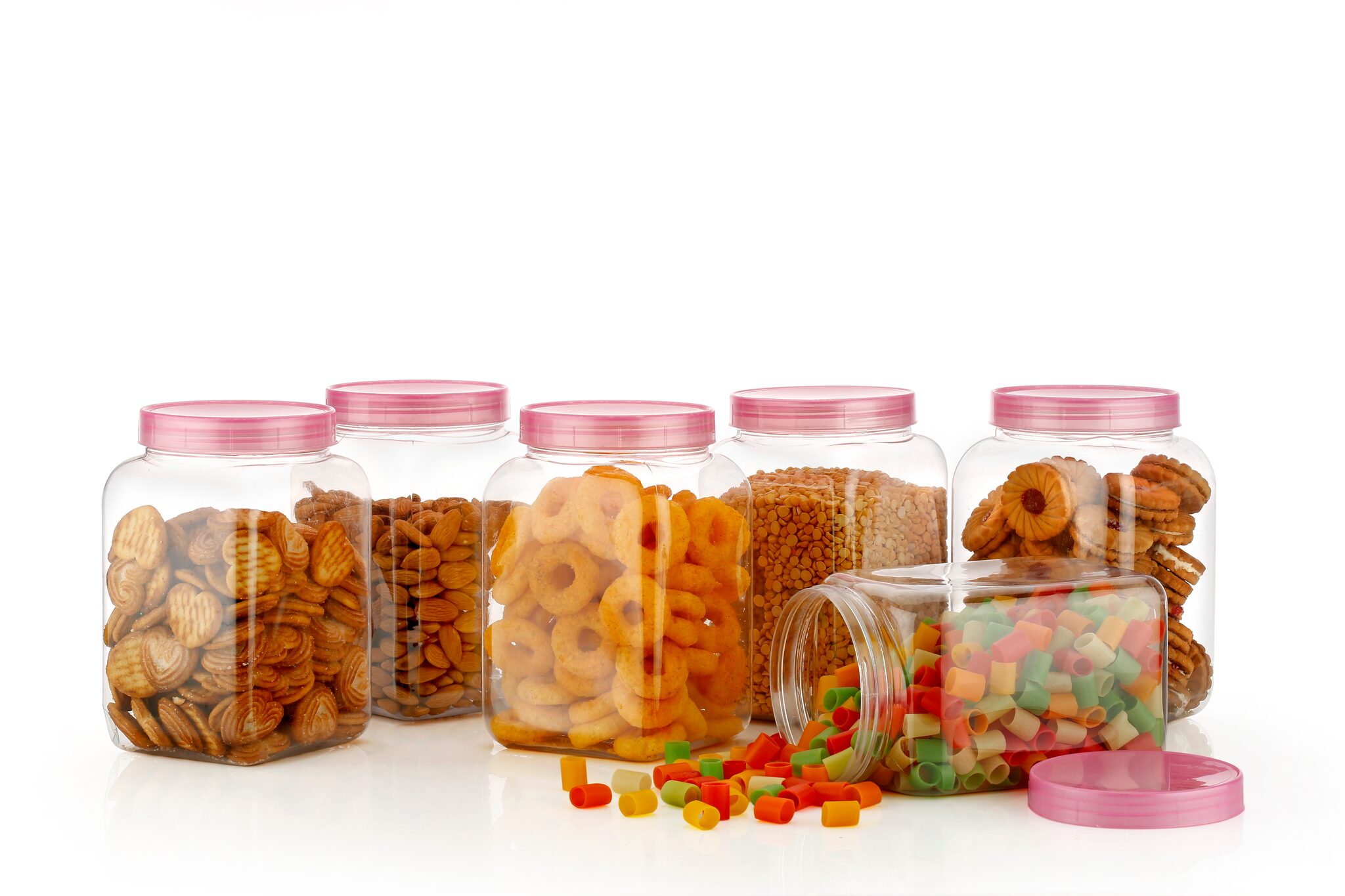 Roseleaf Canisters Jars Set Container Box Kitchen Container Combo (Pack Of 6 Pink)
Roseleaf Canisters Jars Set Container Box Kitchen Container Combo (Pack Of 6 Pink)