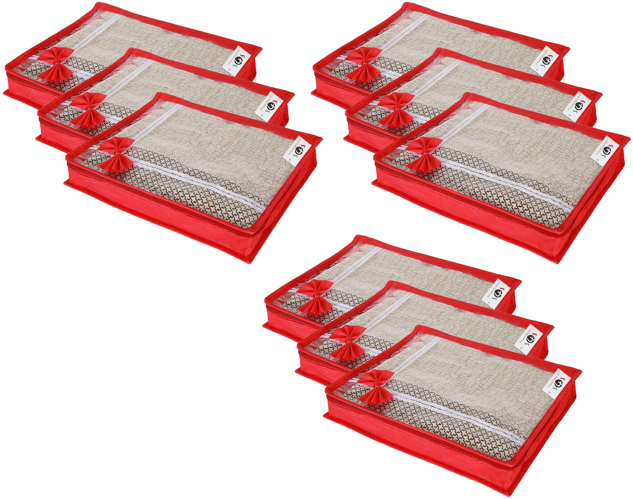 S4S Transparant View Non Woven Flower Design Attractive bow Saree Cover Bag Cloth Cover (RED Set of 9)
S4S Transparant View Non Woven Flower Design Attractive bow Saree Cover Bag Cloth Cover (RED Set of 9)