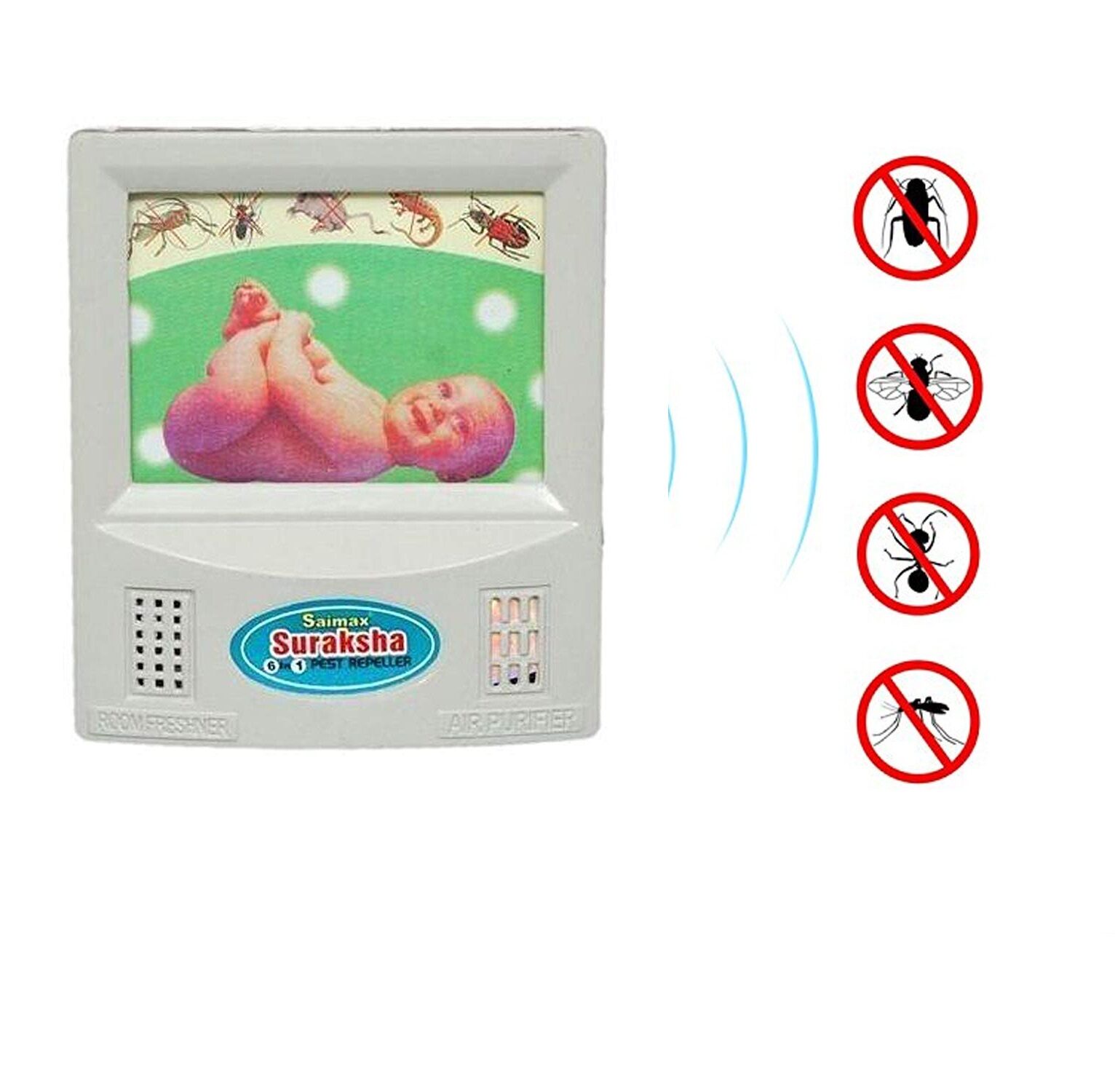 Sadar Bazaar Suraksha 6 In 1 Pest Insect Repeller Cum Health Care System 1 pc
Sadar Bazaar Suraksha 6 In 1 Pest Insect Repeller Cum Health Care System 1 pc