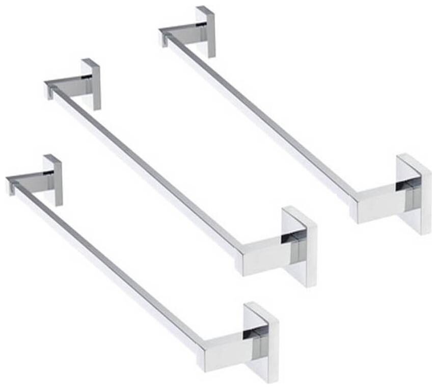 Salonica Bathroom Towel rod Square Hanger 18 inch Standard Size Stainless Steel Set of 3
Salonica Bathroom Towel rod Square Hanger 18 inch Standard Size Stainless Steel Set of 3