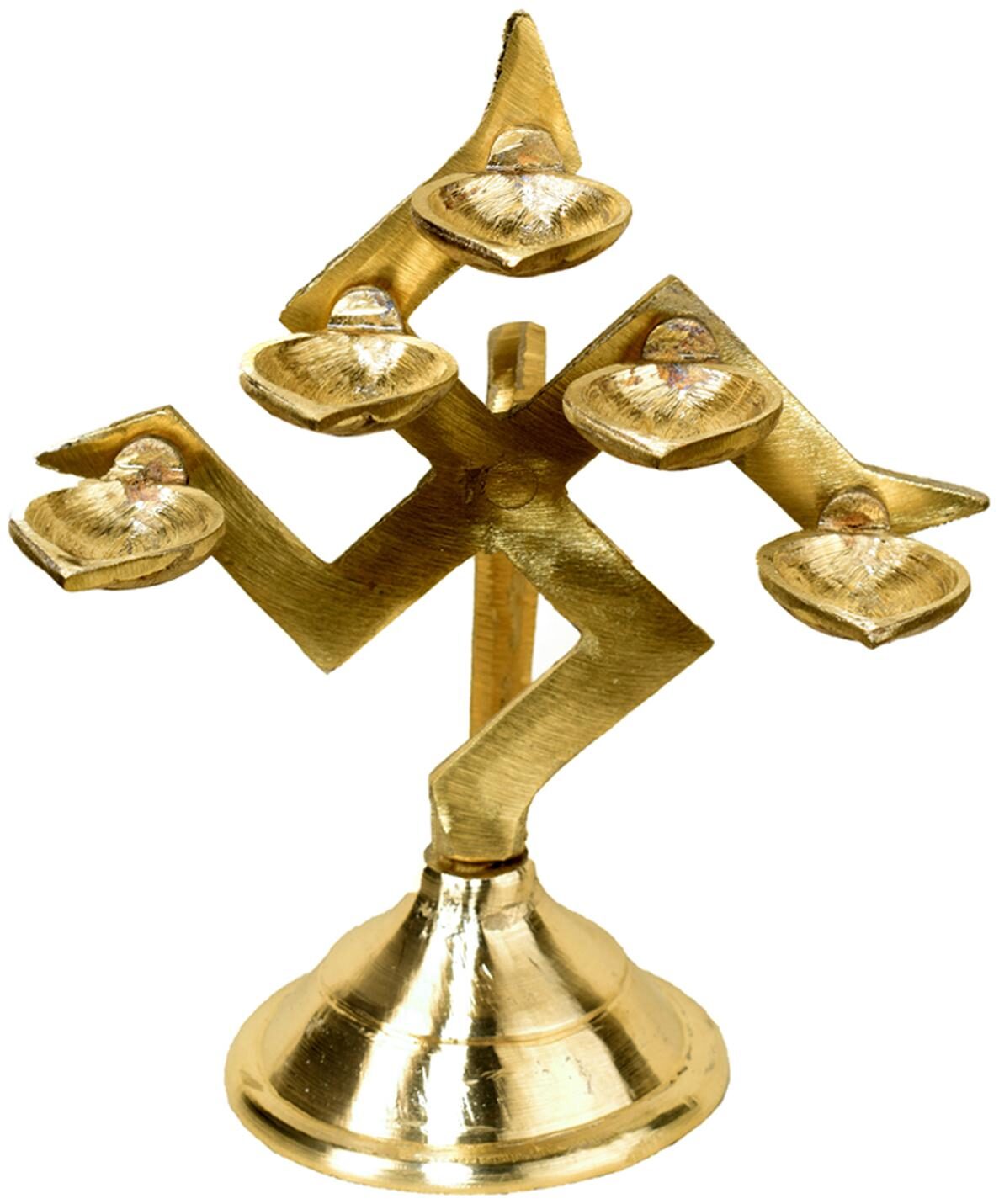Satyashiv Brass Plain Golden Diya