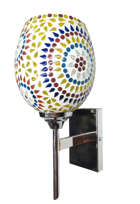 Secmek Breakable Glass with Chrome Stand Wall Light Lamp for Bedroom Drawing Room Living Room Hall (Rangila Top) (Pack of 1)
Secmek Breakable Glass with Chrome Stand Wall Light Lamp for Bedroom Drawing Room Living Room Hall (Rangila Top) (Pack of 1)