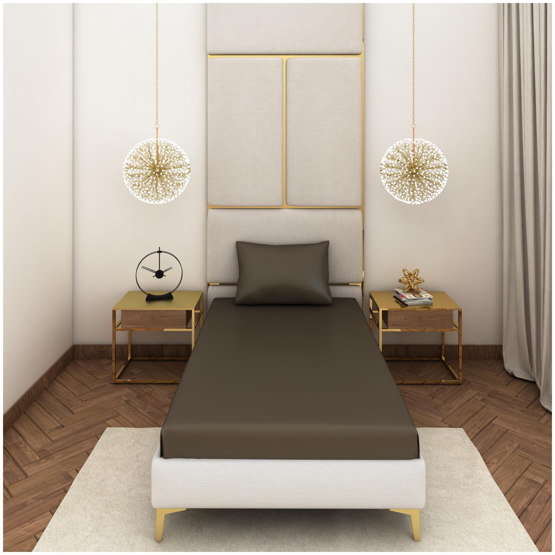 SEEVO Satin Solid Single Size Bedsheet 400 TC ( 1 Bedsheet With 1 Pillow Covers Brown )
SEEVO Satin Solid Single Size Bedsheet 400 TC ( 1 Bedsheet With 1 Pillow Covers Brown )