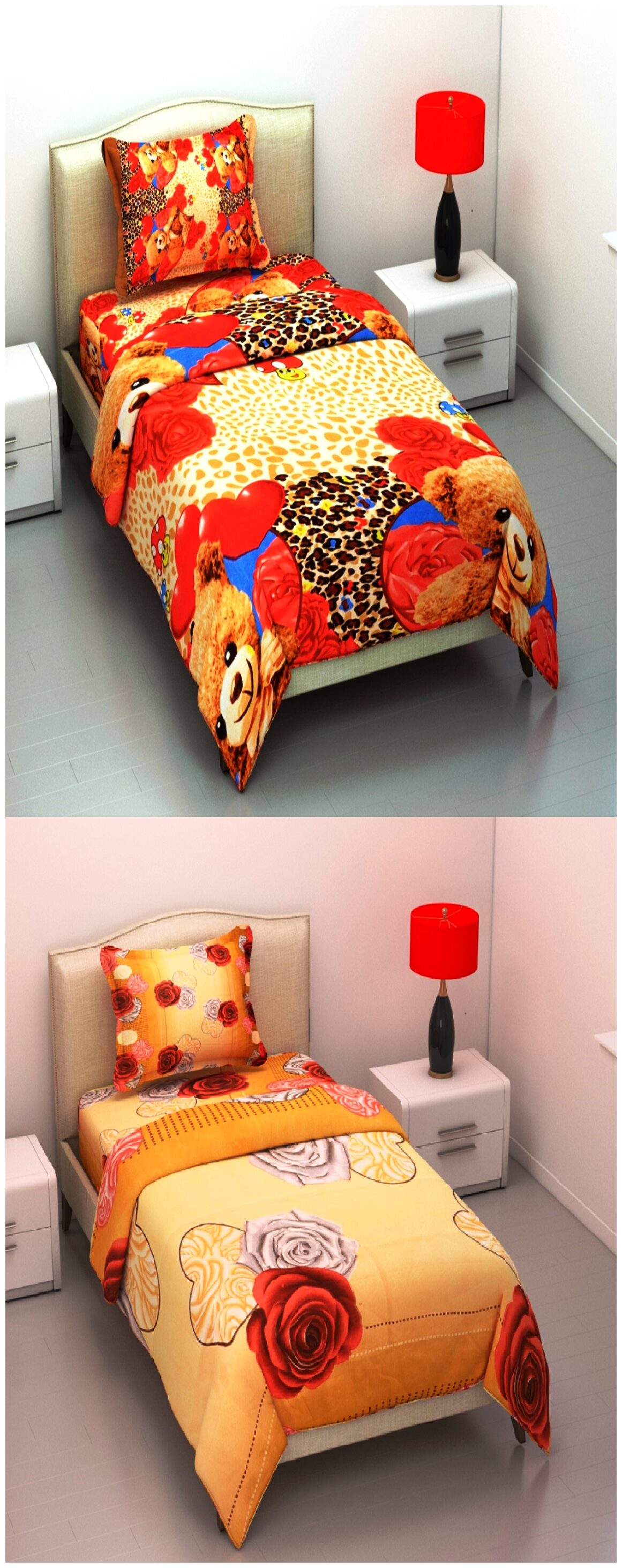 SHAKRIN Microfiber 3D Printed Single Size Bedsheet 160 TC ( 2 Bedsheet With 4 Pillow Covers Golden )
SHAKRIN Microfiber 3D Printed Single Size Bedsheet 160 TC ( 2 Bedsheet With 4 Pillow Covers Golden )