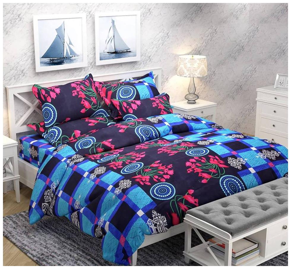 SHAKRIN Microfiber 3D Printed Double Size Bedsheet 160 TC ( 1 Bedsheet With 2 Pillow Covers Blue )
SHAKRIN Microfiber 3D Printed Double Size Bedsheet 160 TC ( 1 Bedsheet With 2 Pillow Covers Blue )