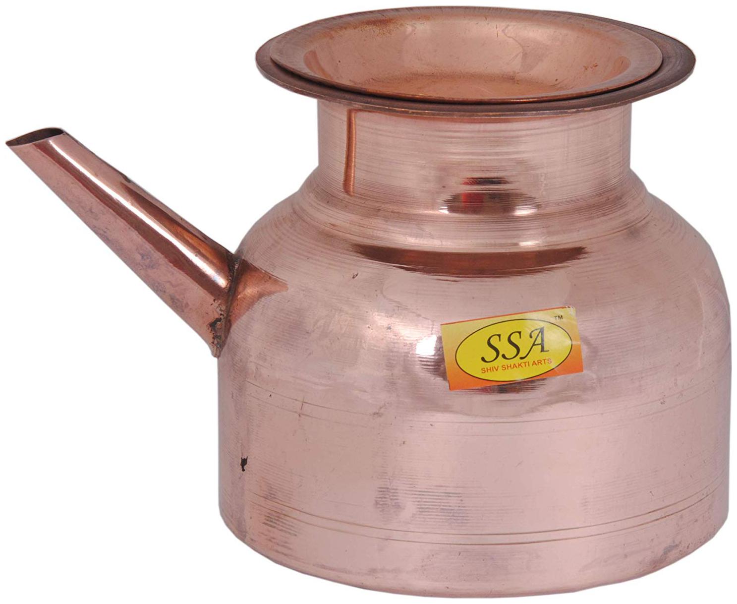 Shiv Shakti Arts 15 5 cm X 15 cm Handmade 100 Pure Copper Ramjhara Pot with Lid Volume 1500 ml Lota Kalash for Yoga Surya Namskar Storage Water Indian Yoga Ayurveda for Good Health
Shiv Shakti Arts 15 5 cm X 15 cm Handmade 100 Pure Copper Ramjhara Pot with Lid Volume 1500 ml Lota Kalash for Yoga Surya Namskar Storage Water Indian Yoga Ayurveda for Good Health
