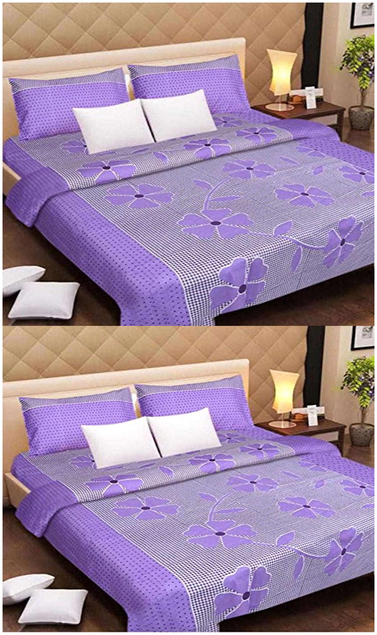 Shree Jee Microfiber 3D Printed Double Size Bedsheet 160 TC ( 2 Bedsheet With 4 Pillow Covers Purple )
Shree Jee Microfiber 3D Printed Double Size Bedsheet 160 TC ( 2 Bedsheet With 4 Pillow Covers Purple )