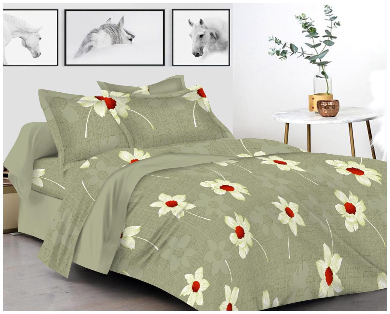 Shree Jee Cotton Floral King Size Bedsheet 200 TC ( 1 Bedsheet With 2 Pillow Covers Green )
Shree Jee Cotton Floral King Size Bedsheet 200 TC ( 1 Bedsheet With 2 Pillow Covers Green )