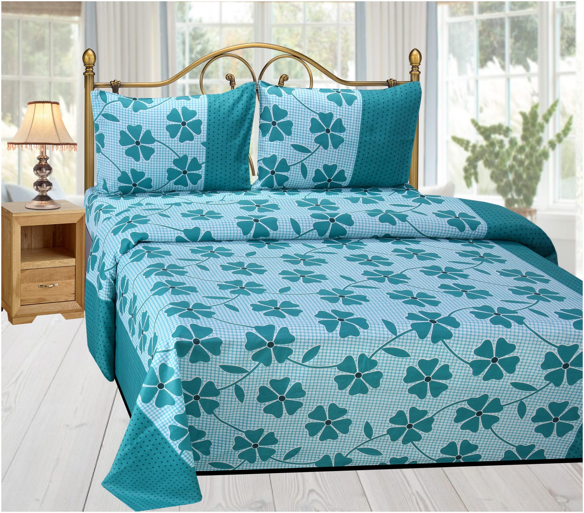 Shree Jee Polyester Printed Double Size Bedsheet 220 TC ( 1 Bedsheet With 2 Pillow Covers Multi )
Shree Jee Polyester Printed Double Size Bedsheet 220 TC ( 1 Bedsheet With 2 Pillow Covers Multi )