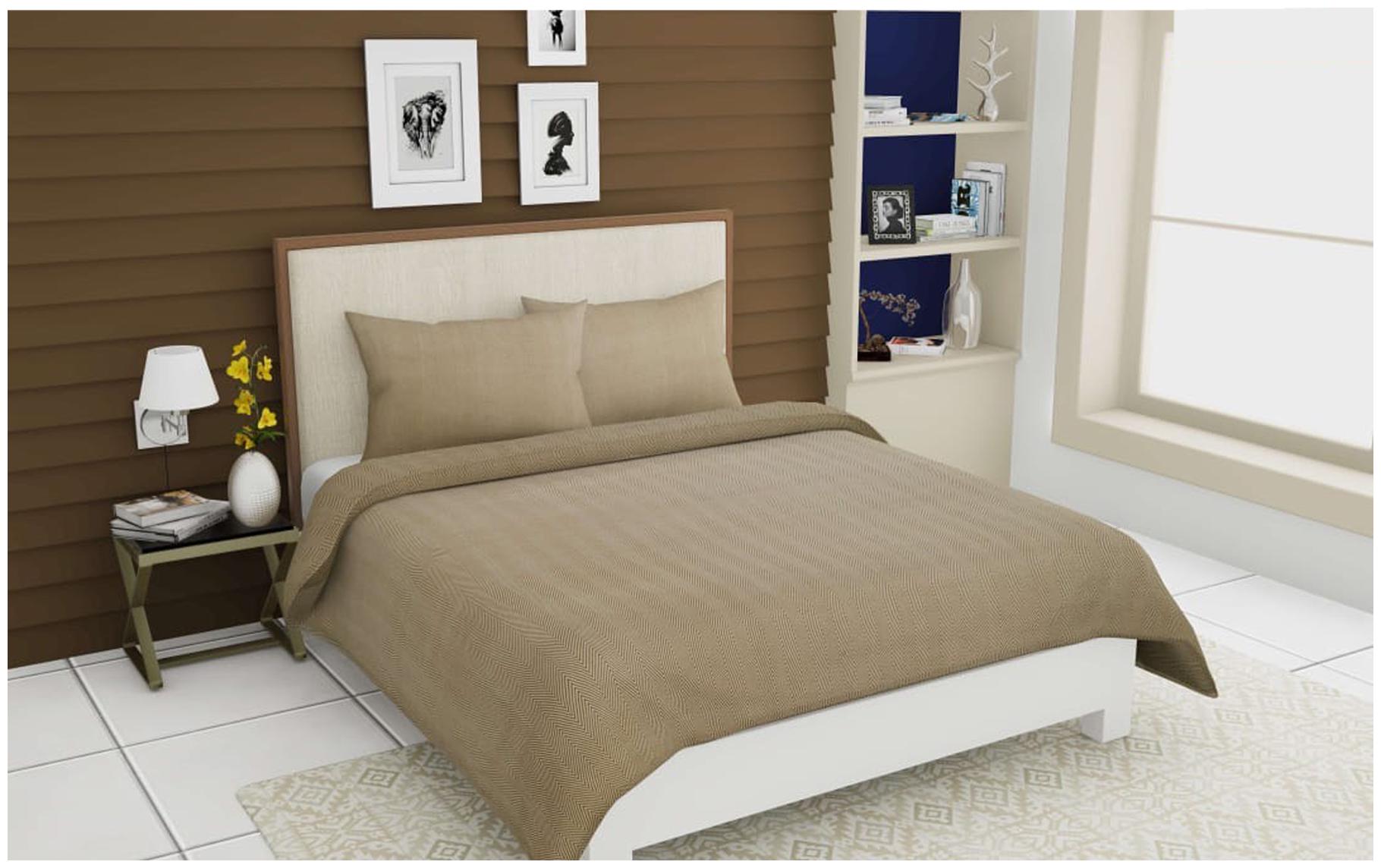 SKY TEX Cotton Striped Double Size Bedsheet 104 TC ( 1 Bedsheet With 2 Pillow Covers Beige )
SKY TEX Cotton Striped Double Size Bedsheet 104 TC ( 1 Bedsheet With 2 Pillow Covers Beige )