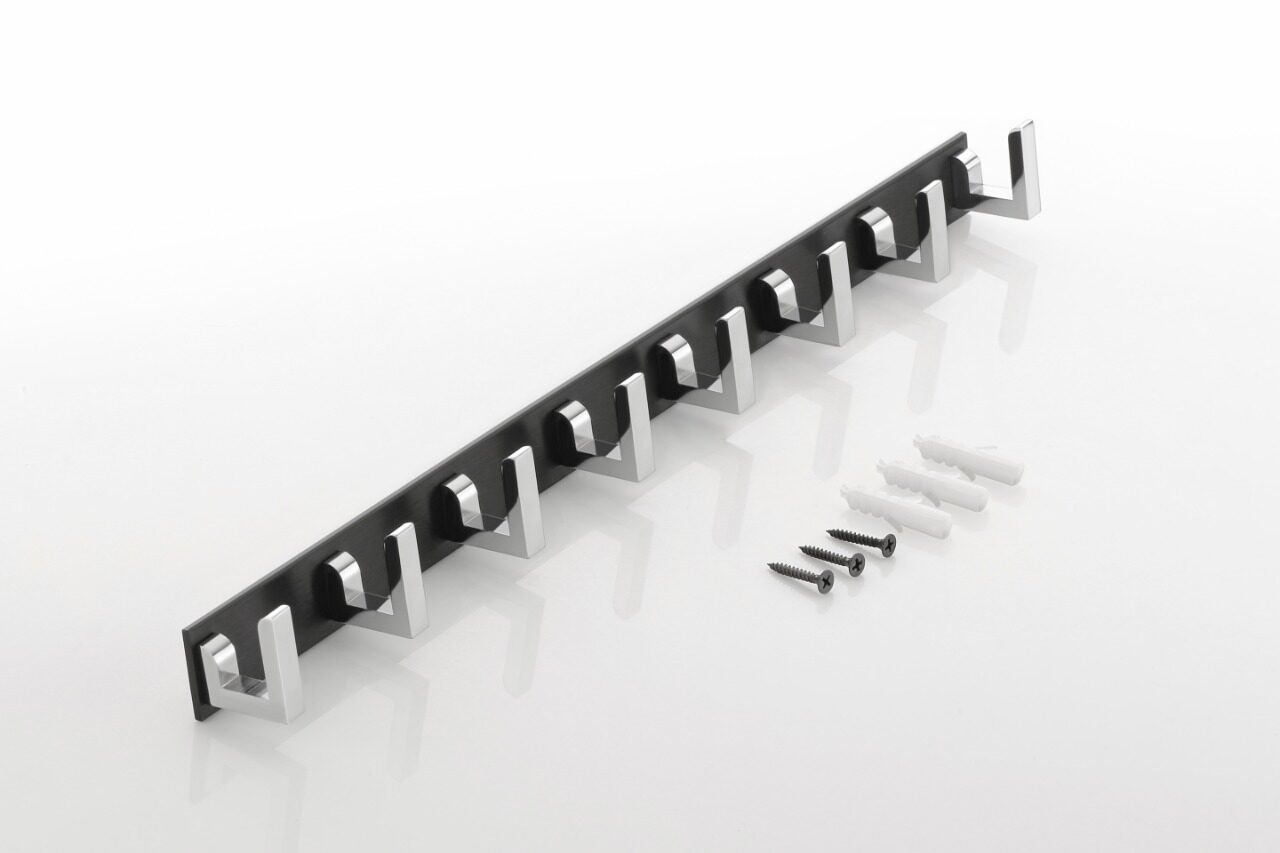 SKYFLY-Premium Classic Glossy Black Steel 8 Pin Cloth Hanger Wall Door Hooks Rail for Hanging Clothes Towel Hook Set (Black Pack of 1)
SKYFLY-Premium Classic Glossy Black Steel 8 Pin Cloth Hanger Wall Door Hooks Rail for Hanging Clothes Towel Hook Set (Black Pack of 1)