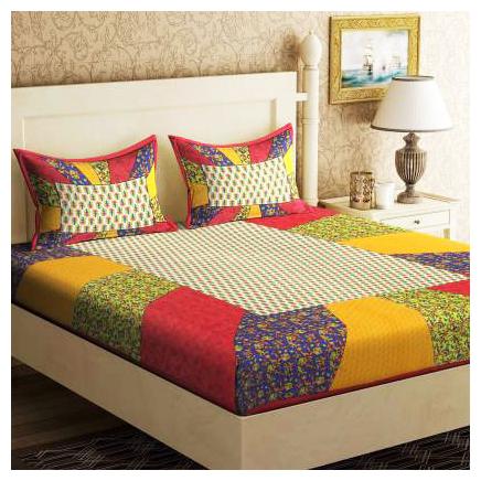 SkyNaksh Cotton Printed Double Size Bedsheet 220 TC ( 1 Bedsheet With 2 Pillow Covers Multi )
SkyNaksh Cotton Printed Double Size Bedsheet 220 TC ( 1 Bedsheet With 2 Pillow Covers Multi )