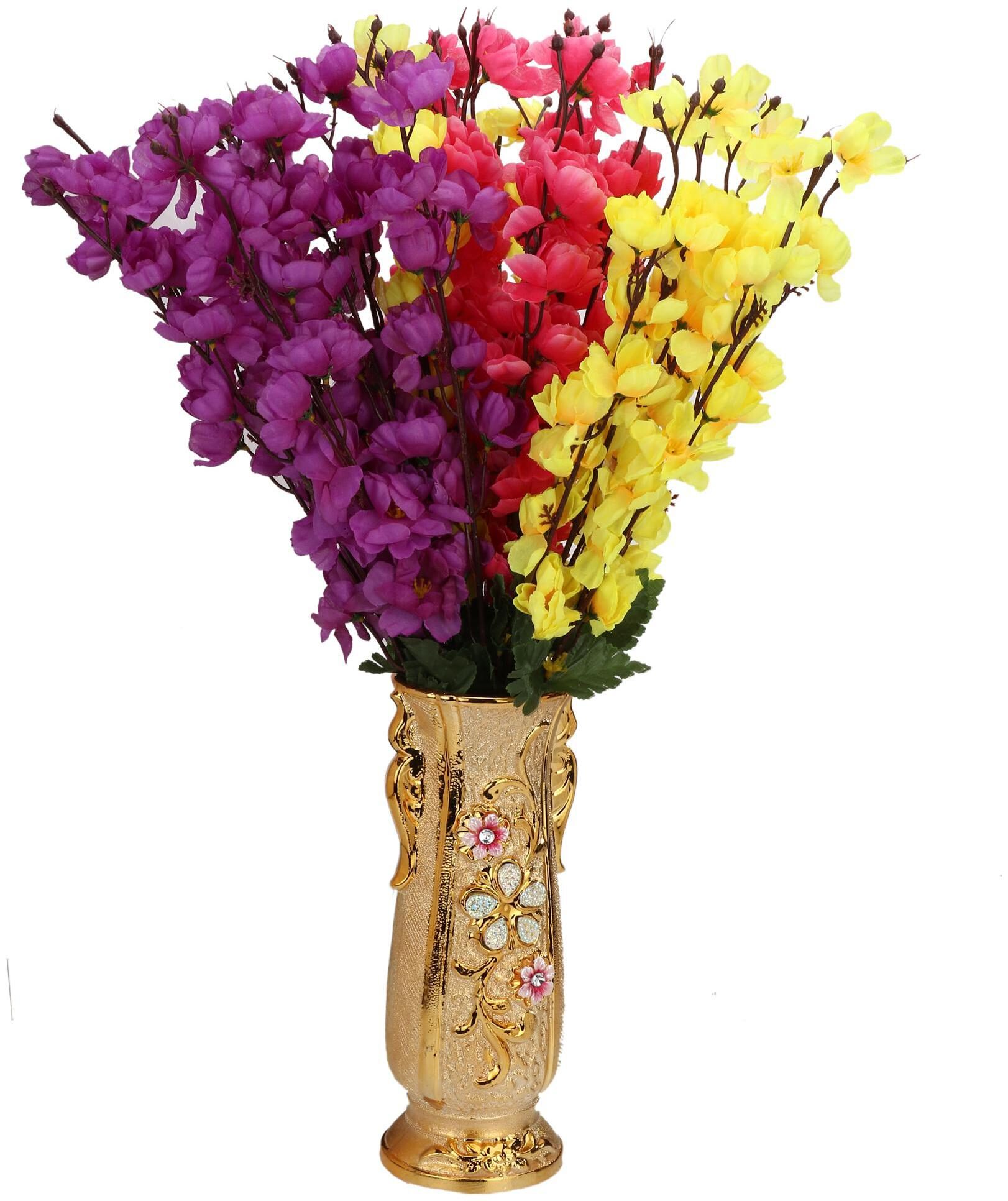 Somil Beautiful Attractive Purple Red Yellow Orchid Bunch With Green Leaves Decorative Giftable (Set Of Three)
Somil Beautiful Attractive Purple Red Yellow Orchid Bunch With Green Leaves Decorative Giftable (Set Of Three)