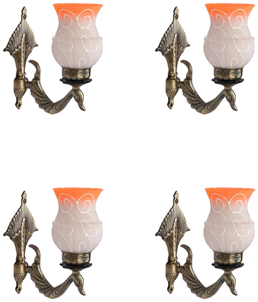 Somil Designer Peacock Shape Sconce Wall Lamp Light With Metal Fitting And Hand Decorative Glass Shade (Set Of 4)
Somil Designer Peacock Shape Sconce Wall Lamp Light With Metal Fitting And Hand Decorative Glass Shade (Set Of 4)