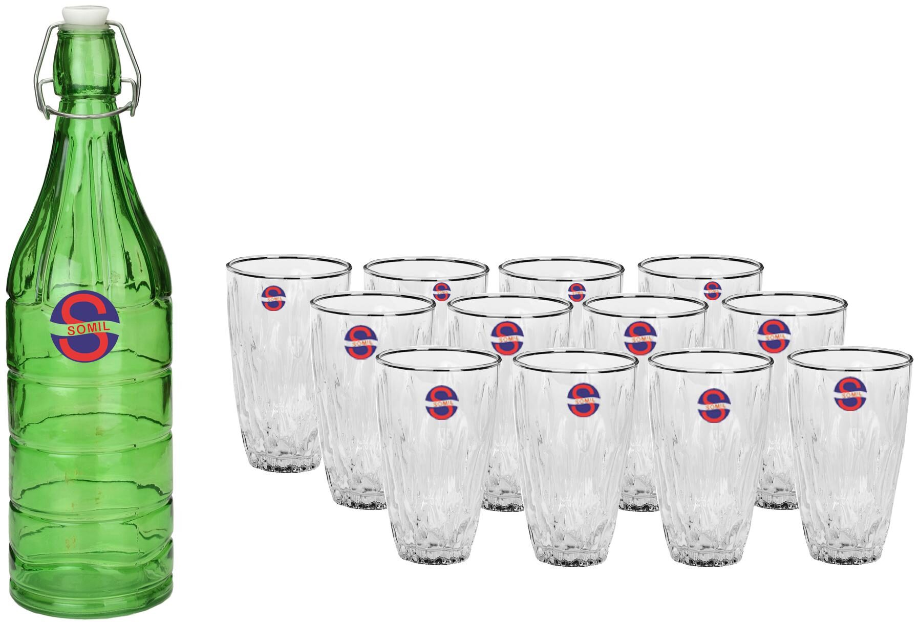 Somil Glass Green Water Bottle ( 1000 ml Set of 13 )
Somil Glass Green Water Bottle ( 1000 ml Set of 13 )
