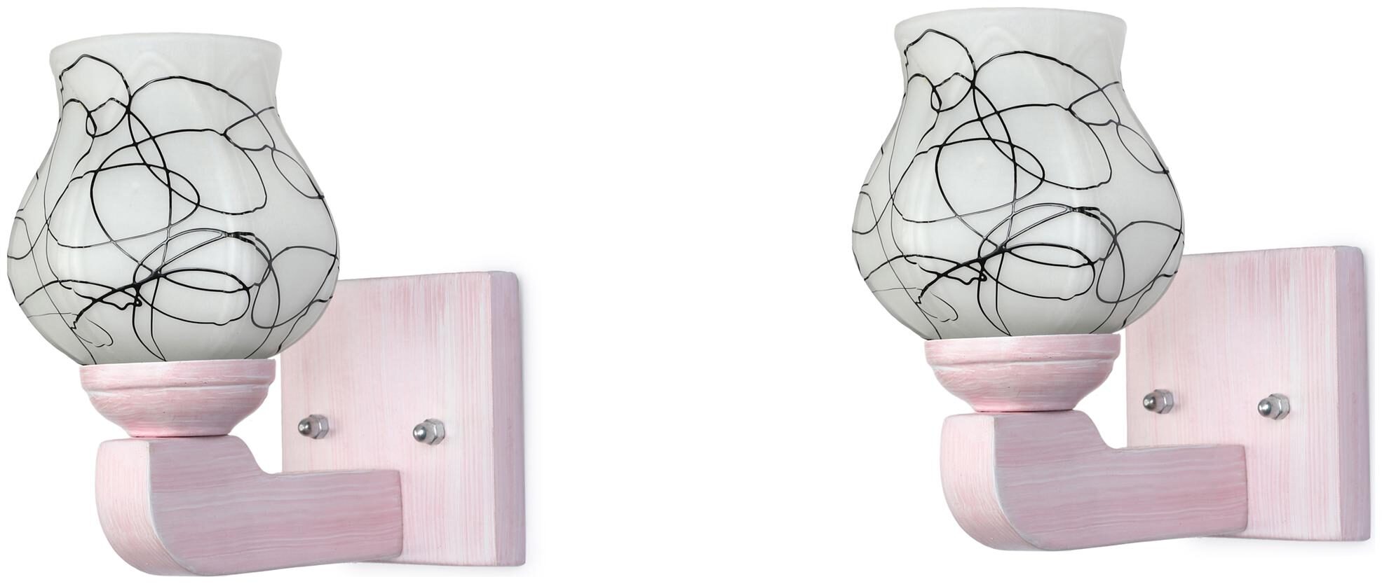 Somil LED Sconce Glass Wall Lamp Light With Sweet Pink Wood Fitting 7 Watt With All Fixture (Set Of 2)
Somil LED Sconce Glass Wall Lamp Light With Sweet Pink Wood Fitting 7 Watt With All Fixture (Set Of 2)