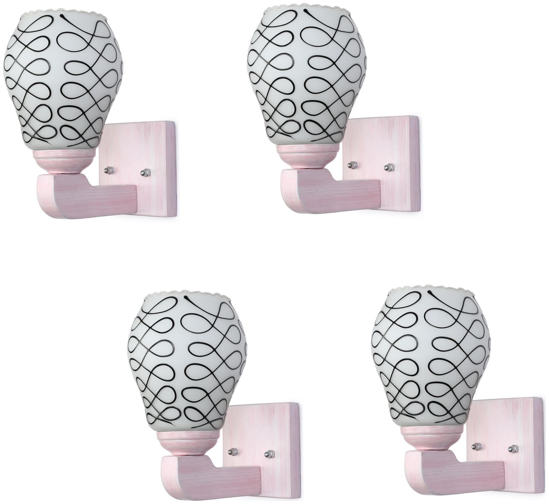 Somil LED Sconce Glass Wall Lamp Light With Sweet Pink Wood Fitting 7 Watt With All Fixture (Set Of 4)
Somil LED Sconce Glass Wall Lamp Light With Sweet Pink Wood Fitting 7 Watt With All Fixture (Set Of 4)