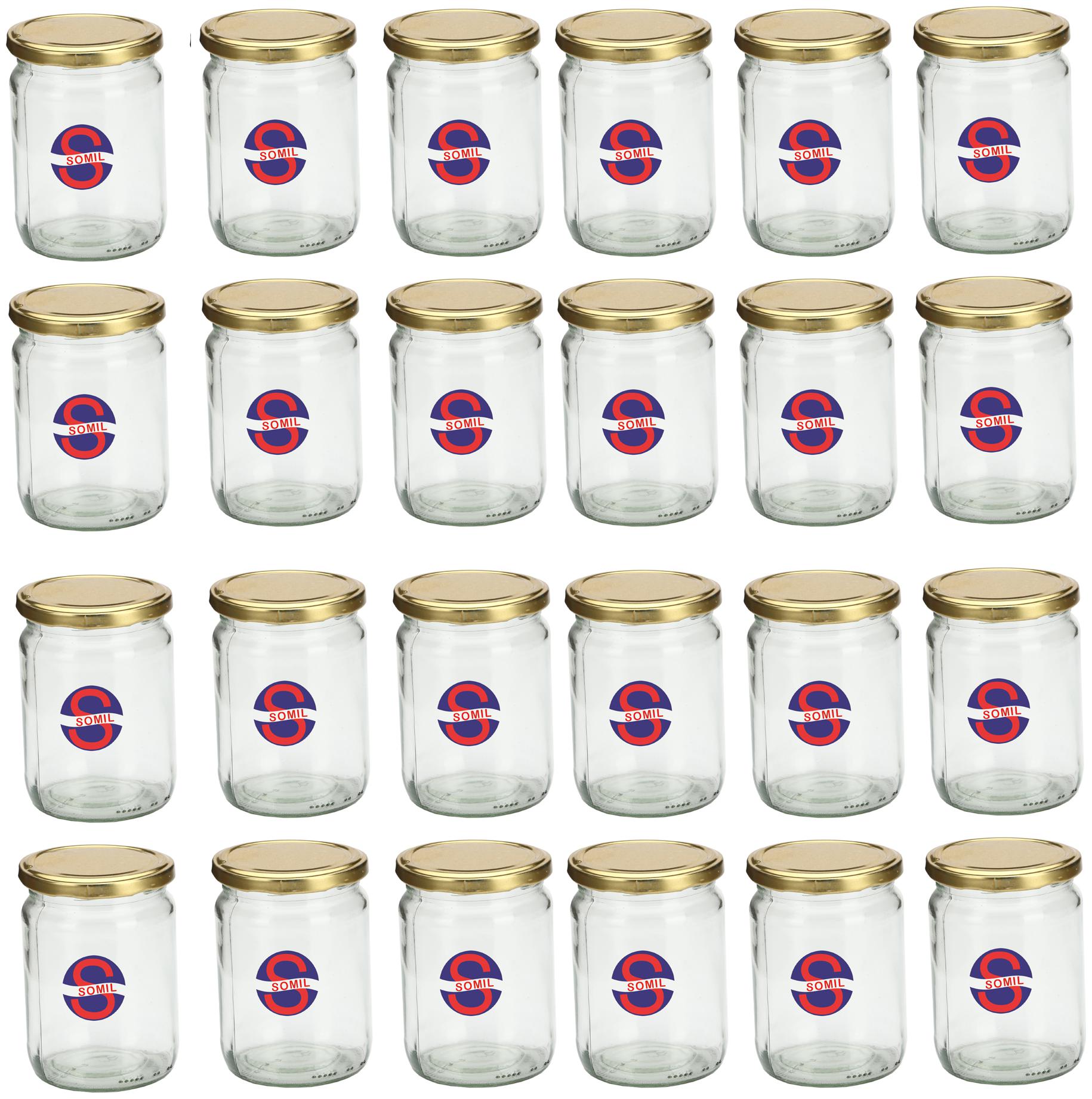 Somil Multipurpose Storage Serving Food Grade Jar Container Set With Metal Lid Set Of 24 350 Ml Glass Transparent Clear Round
Somil Multipurpose Storage Serving Food Grade Jar Container Set With Metal Lid Set Of 24 350 Ml Glass Transparent Clear Round