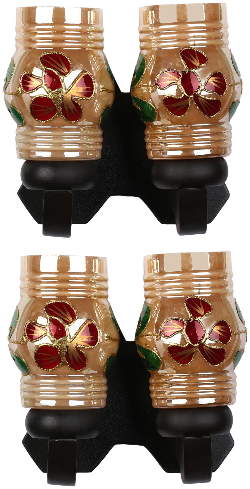 Somil New Stylish Twins Hand Decorative Colorful Glass Wall Lamp Light With Royal Wooden Fitting (Set Of Two)
Somil New Stylish Twins Hand Decorative Colorful Glass Wall Lamp Light With Royal Wooden Fitting (Set Of Two)